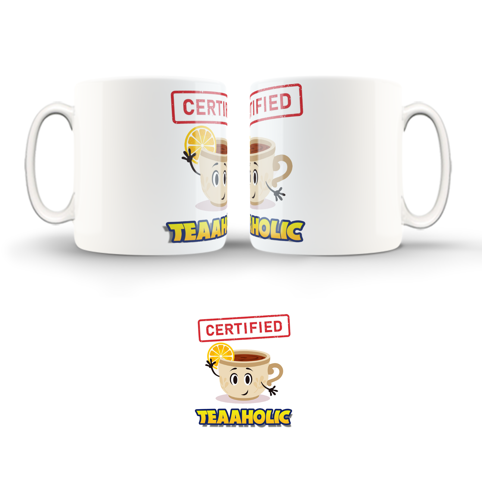 TeaAholic Cup/ 11oz Cup/ Coffee Cup/Design/Mug/Funny/CupMug