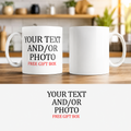 Personalization Cup/ 11oz Cup/ Coffee Cup/Design/Mug/Add Your Own/Image/Text